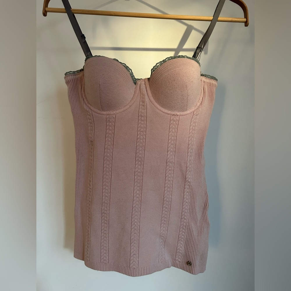 Guess Dirty Pink Top with Gray Straps